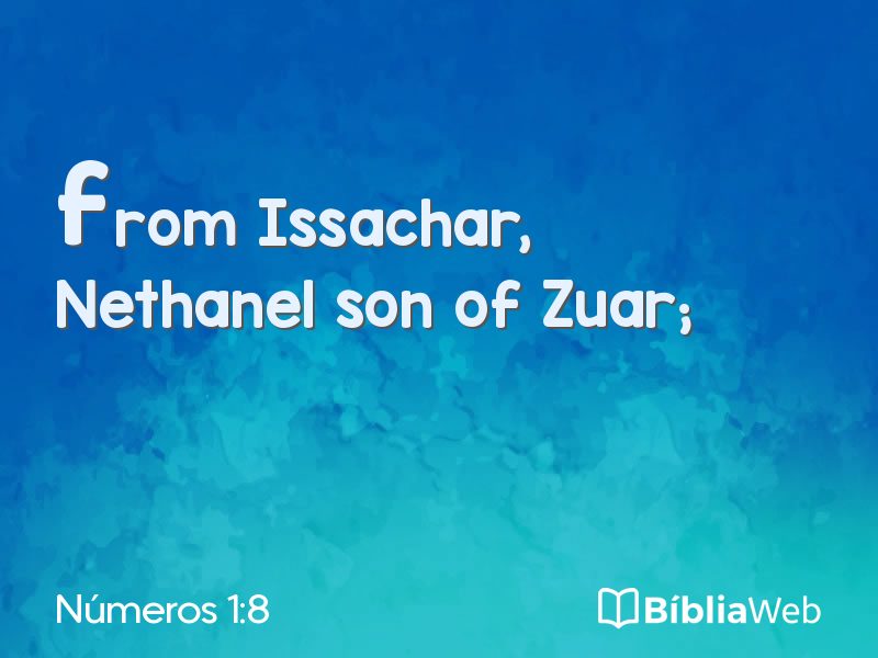 Números 1:8 em imagem para compartilhar