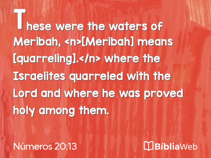 Números 20:13 em imagem para compartilhar