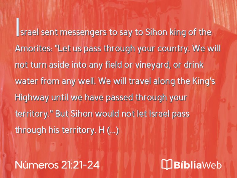 Números 21:21-24 em imagem para compartilhar