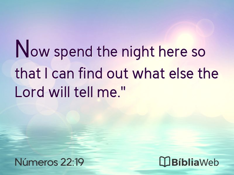 Números 22:19 em imagem para compartilhar