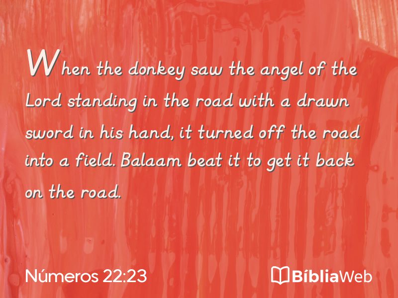 Números 22:23 em imagem para compartilhar