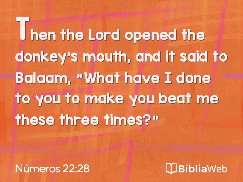 Números 22:28 em imagem para compartilhar