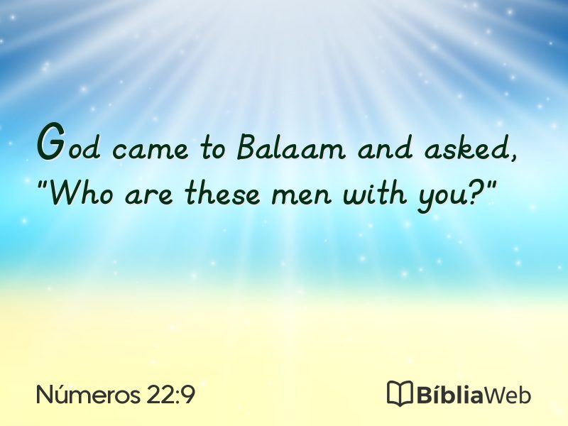 Números 22:9 em imagem para compartilhar