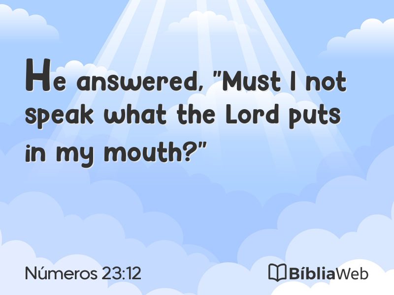 Números 23:12 em imagem para compartilhar
