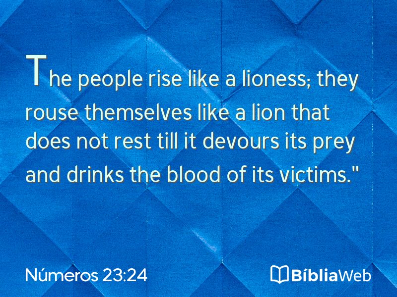 Números 23:24 em imagem para compartilhar