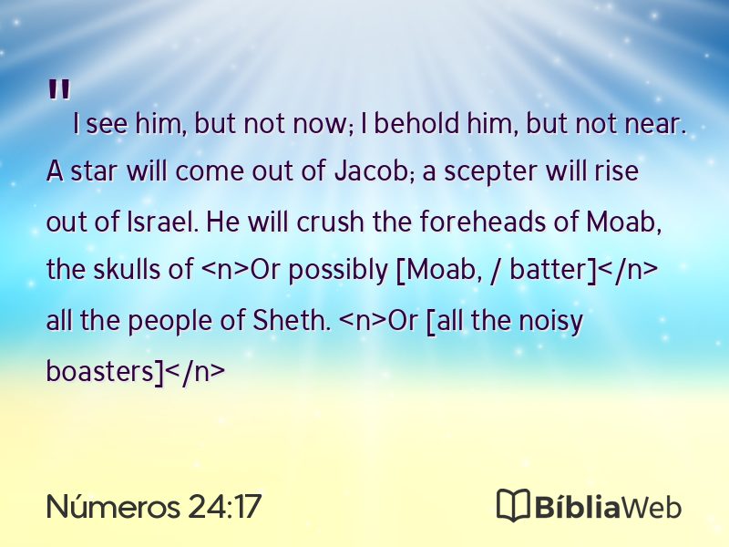 Números 24:17 em imagem para compartilhar
