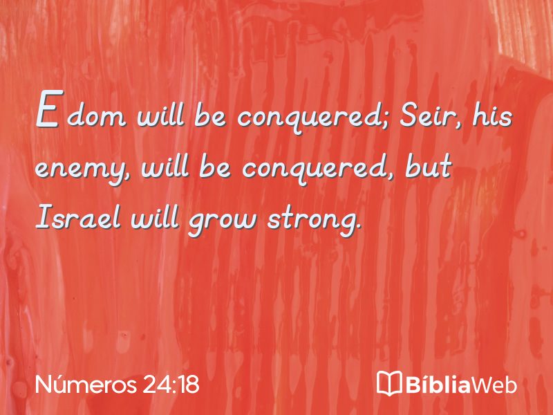 Números 24:18 em imagem para compartilhar
