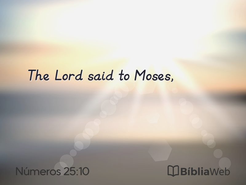 Números 25:10 em imagem para compartilhar