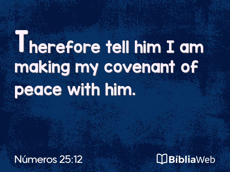 Números 25:12 em imagem para compartilhar
