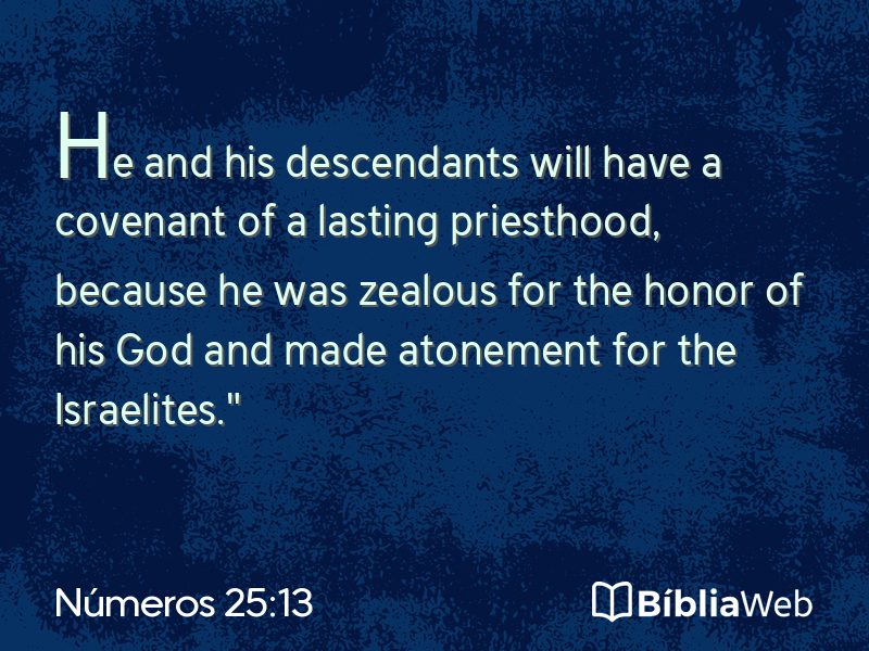 Números 25:13 em imagem para compartilhar