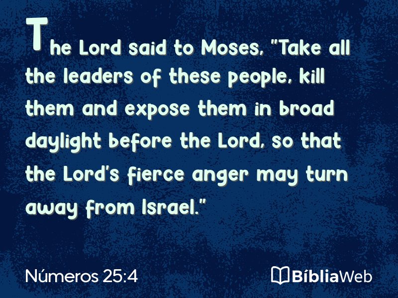 Números 25:4 em imagem para compartilhar
