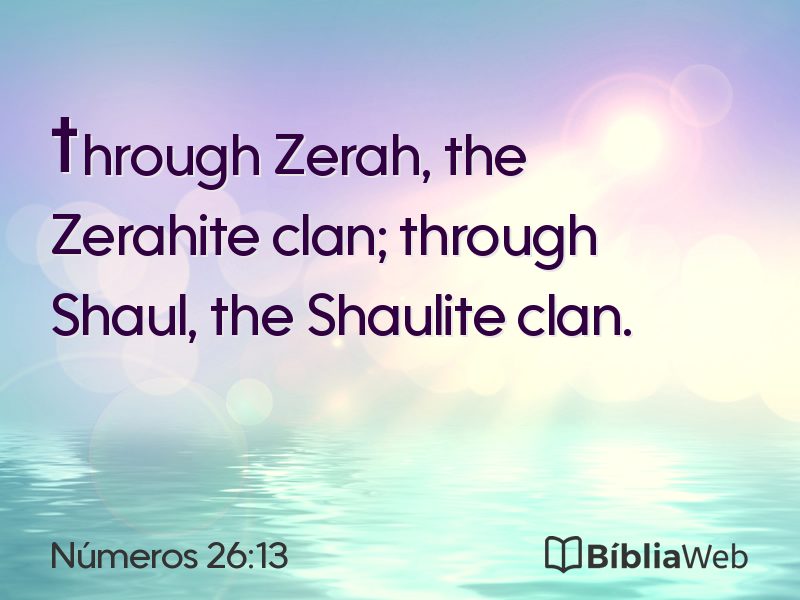Números 26:13 em imagem para compartilhar