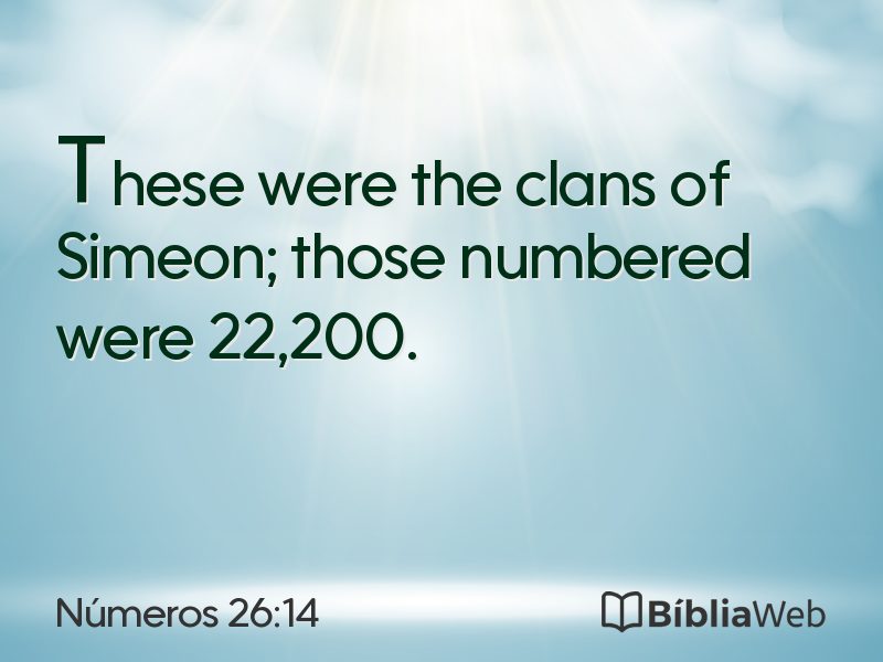 Números 26:14 em imagem para compartilhar