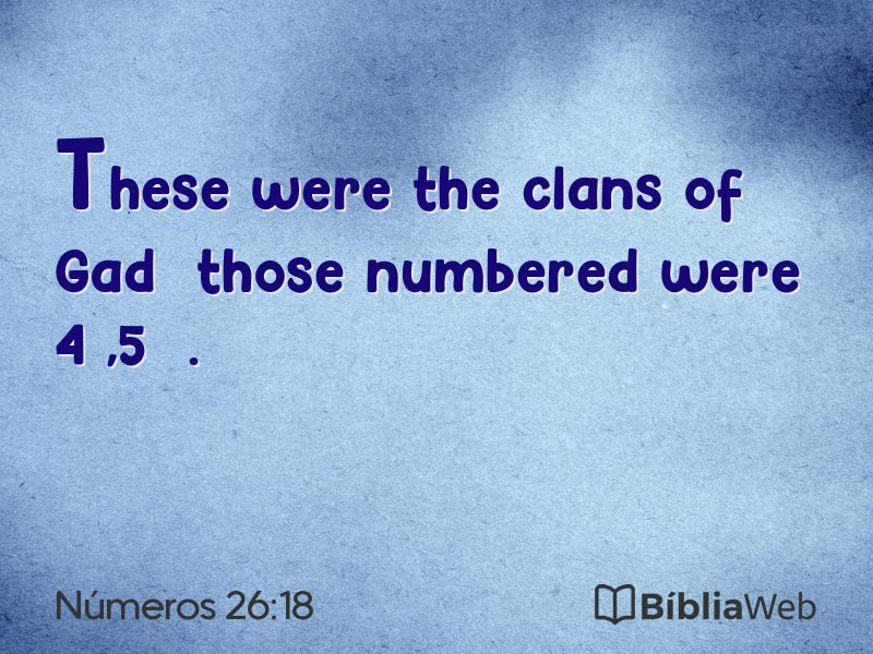 Números 26:18 em imagem para compartilhar