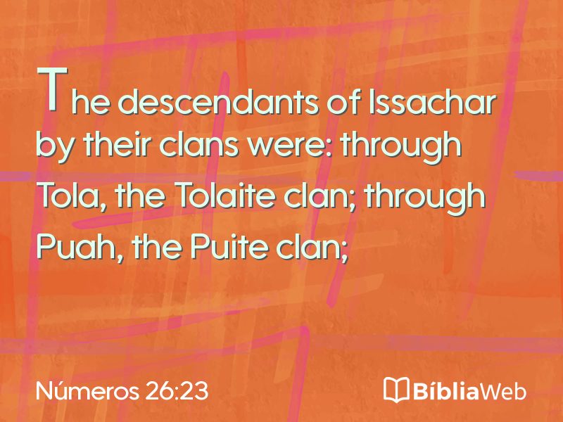 Números 26:23 em imagem para compartilhar