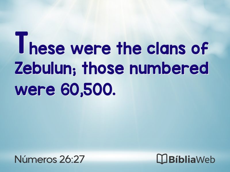 Números 26:27 em imagem para compartilhar