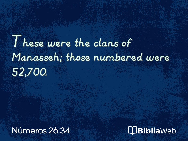 Números 26:34 em imagem para compartilhar
