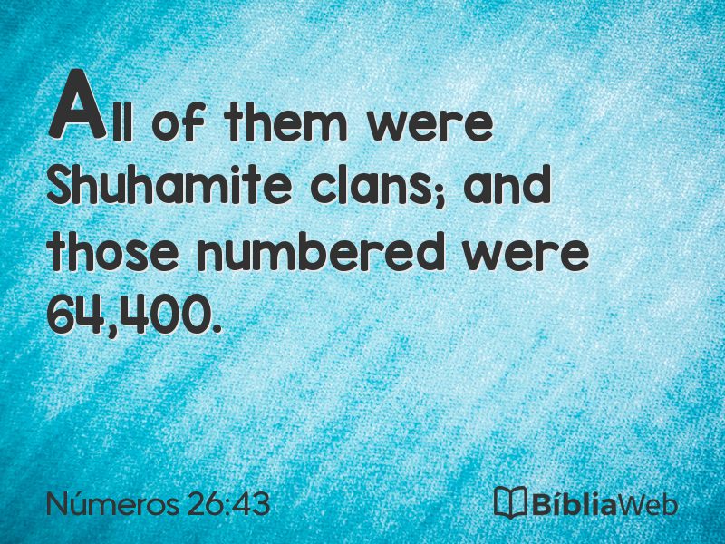 Números 26:43 em imagem para compartilhar