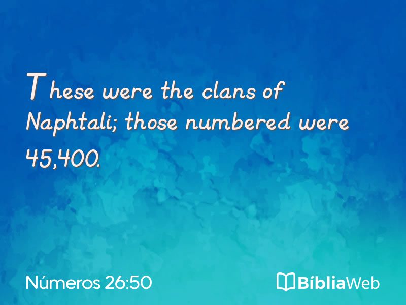 Números 26:50 em imagem para compartilhar