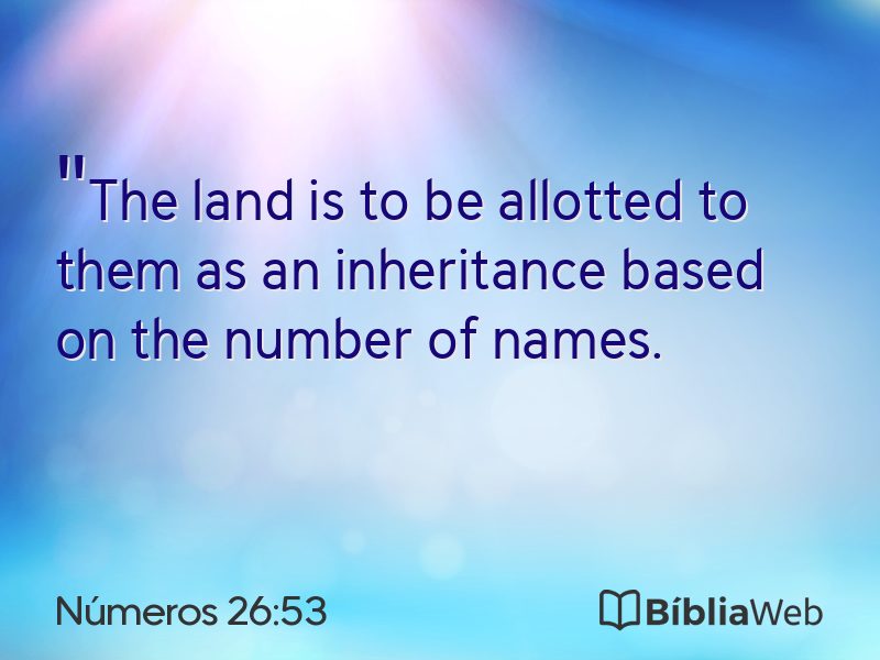 Números 26:53 em imagem para compartilhar