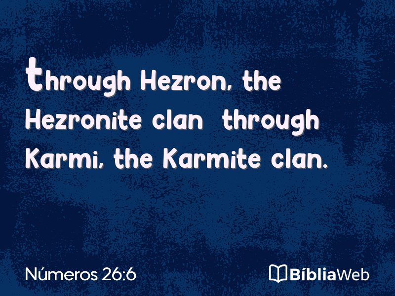 Números 26:6 em imagem para compartilhar