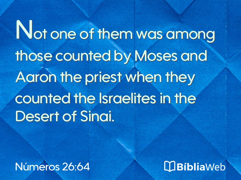 Números 26:64 em imagem para compartilhar