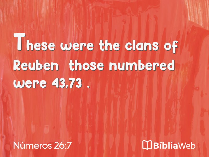 Números 26:7 em imagem para compartilhar