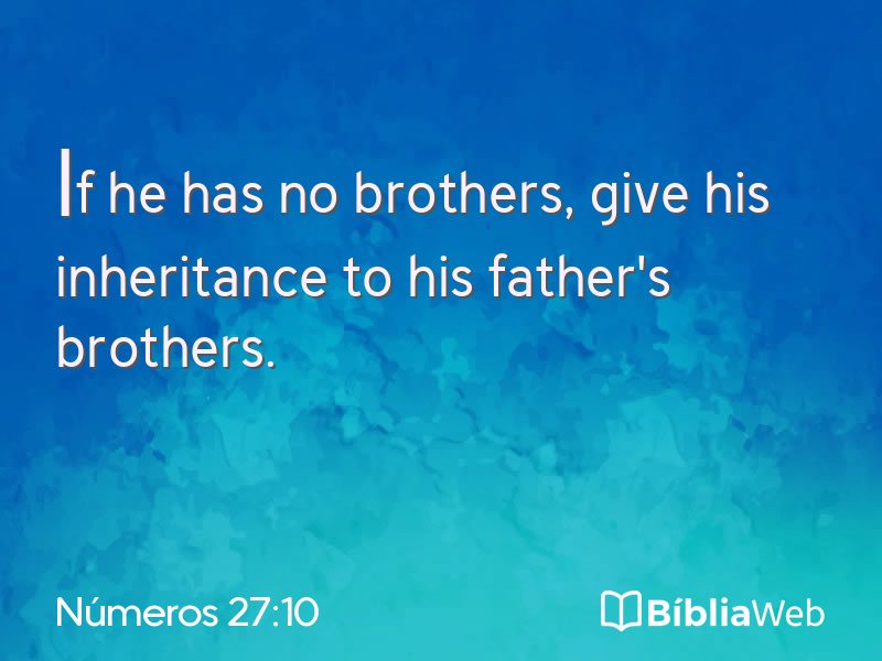 Números 27:10 em imagem para compartilhar