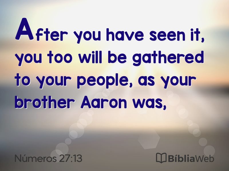 Números 27:13 em imagem para compartilhar