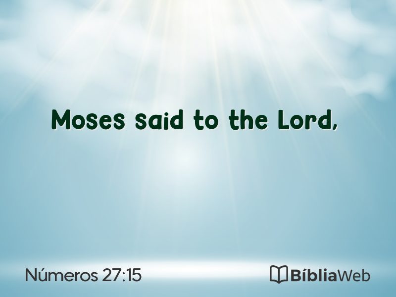 Números 27:15 em imagem para compartilhar