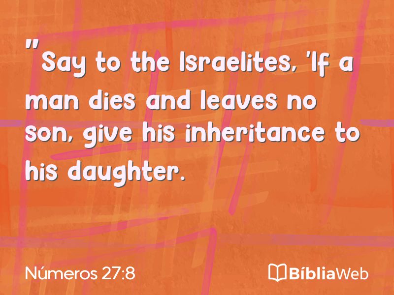 Números 27:8 em imagem para compartilhar