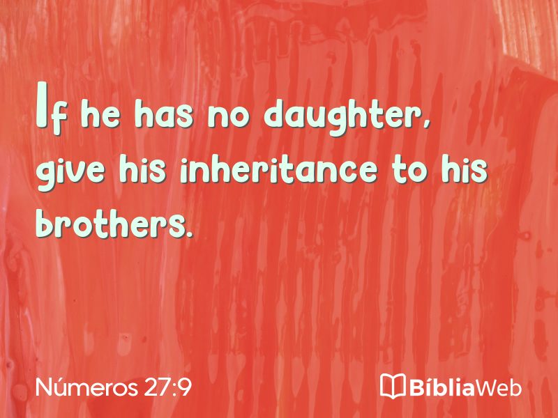 Números 27:9 em imagem para compartilhar