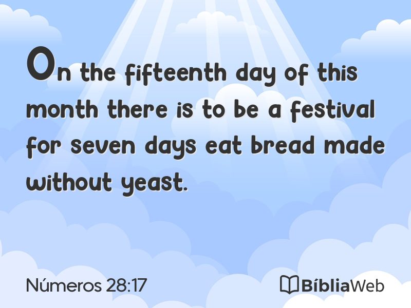 Números 28:17 em imagem para compartilhar