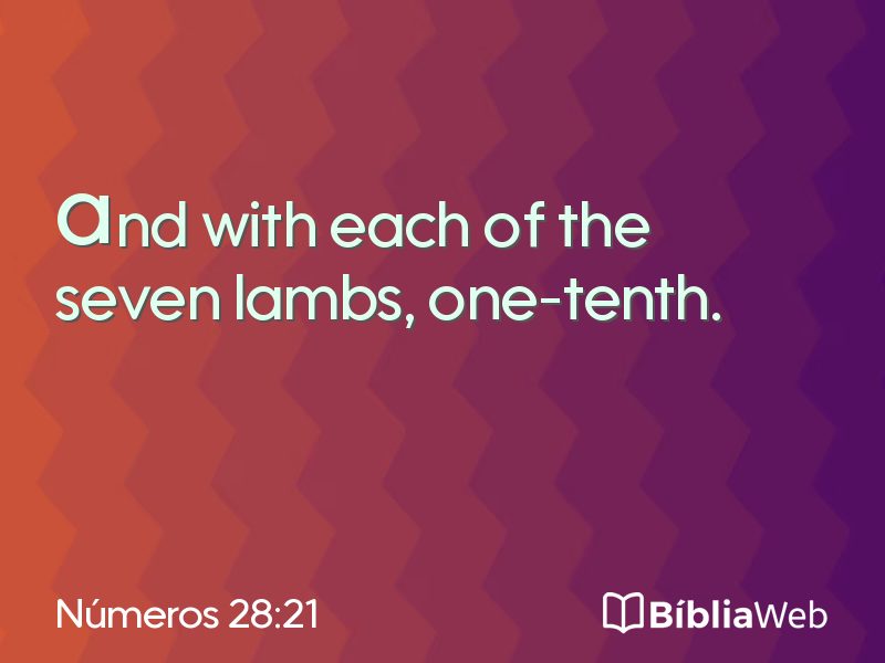 Números 28:21 em imagem para compartilhar