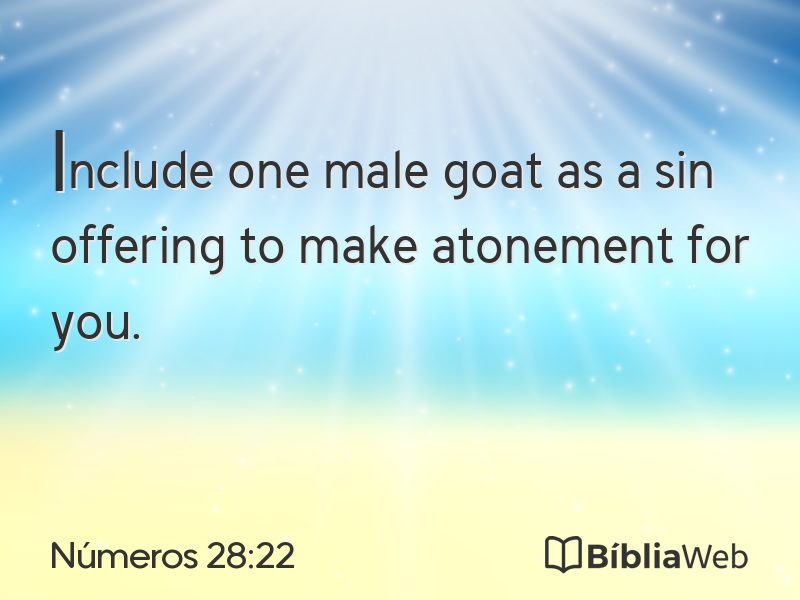Números 28:22 em imagem para compartilhar