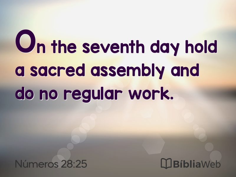 Números 28:25 em imagem para compartilhar