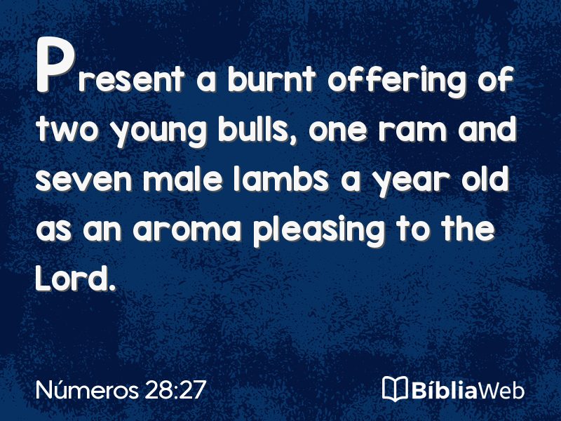 Números 28:27 em imagem para compartilhar