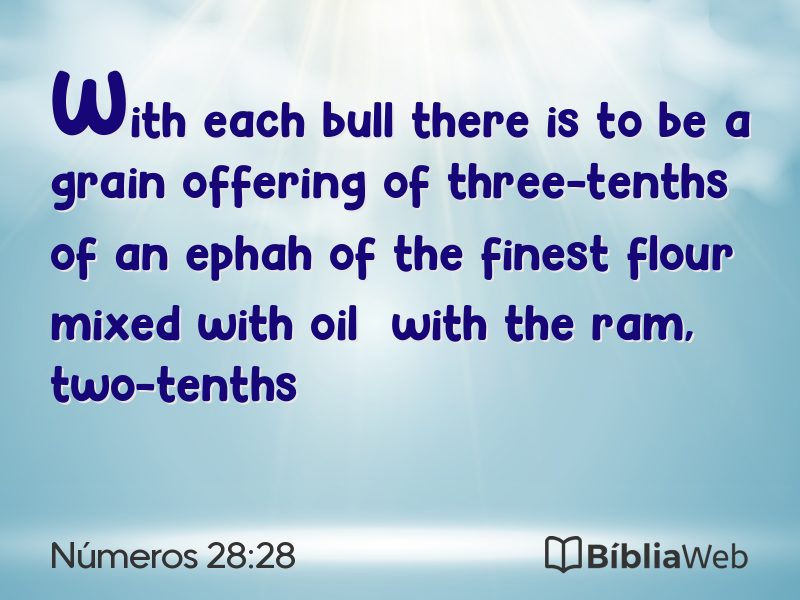 Números 28:28 em imagem para compartilhar