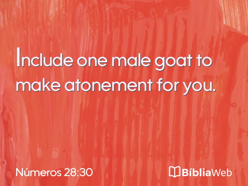 Números 28:30 em imagem para compartilhar