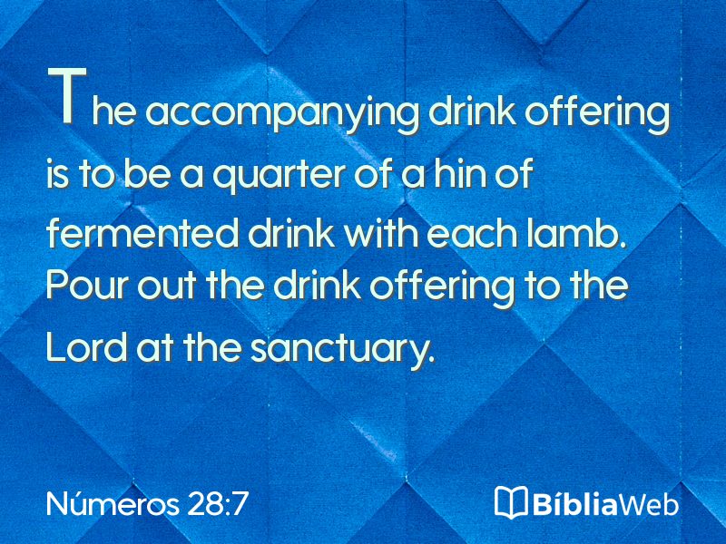 Números 28:7 em imagem para compartilhar