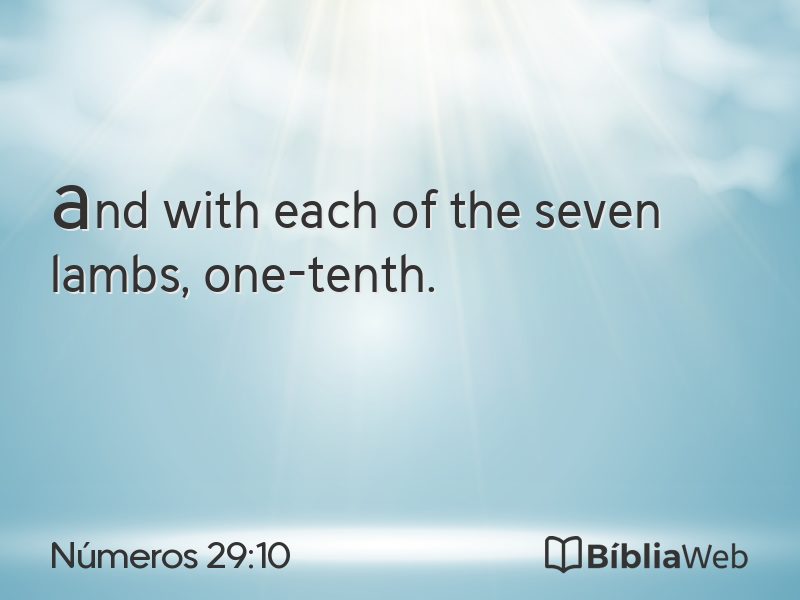 Números 29:10 em imagem para compartilhar