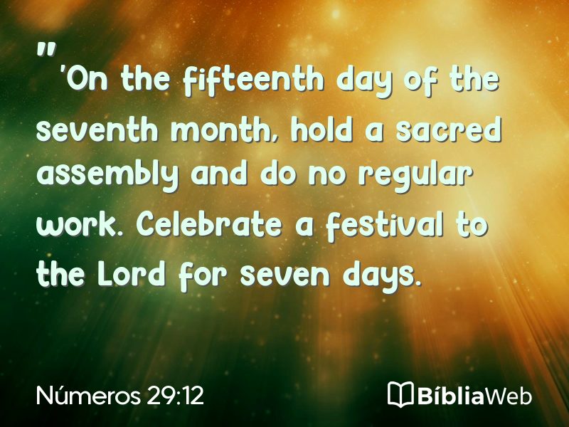 Números 29:12 em imagem para compartilhar