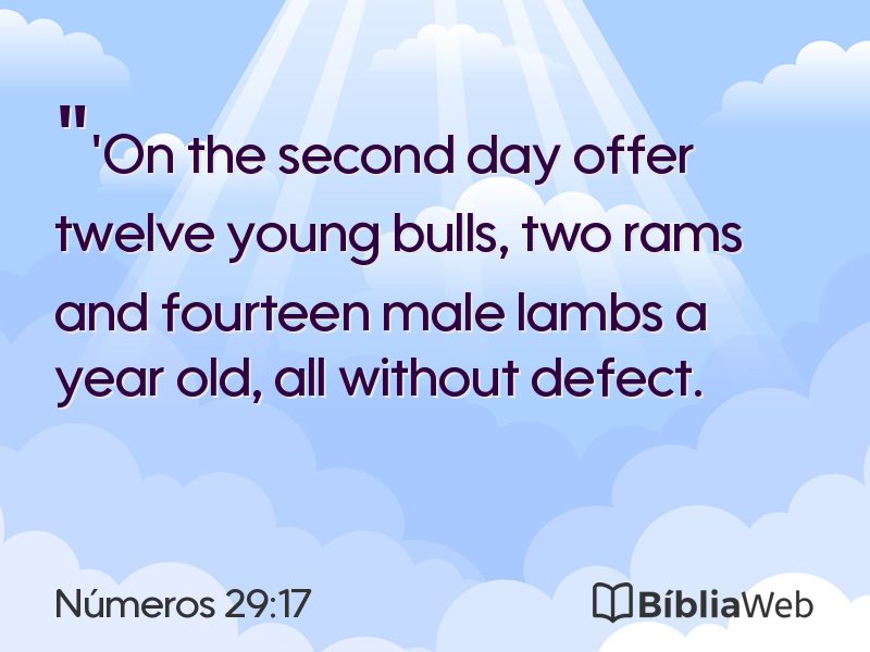 Números 29:17 em imagem para compartilhar