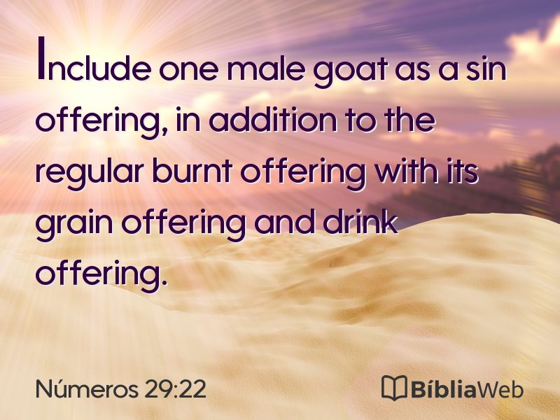 Números 29:22 em imagem para compartilhar