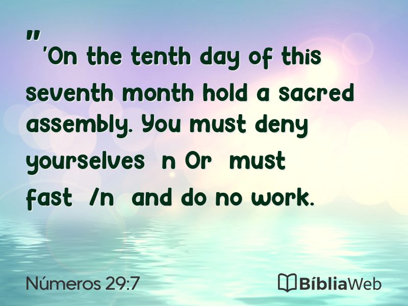 Números 29:7 em imagem para compartilhar