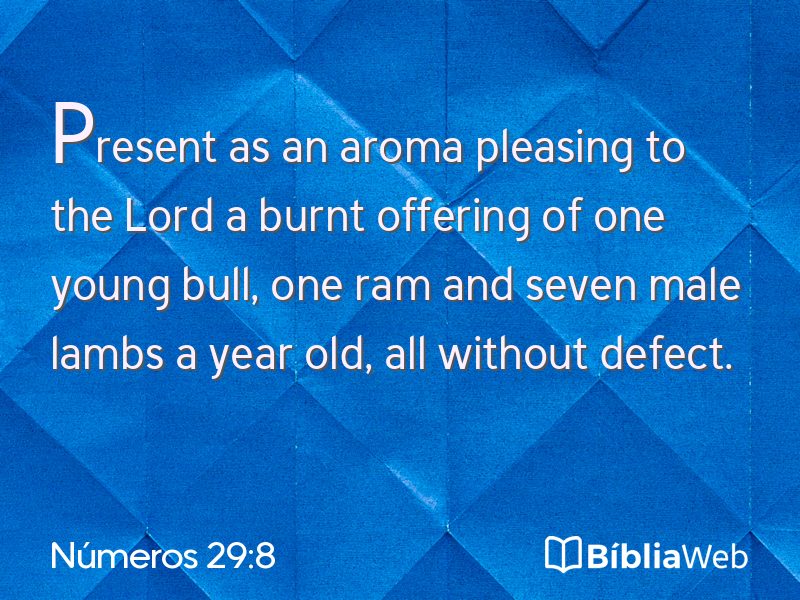 Números 29:8 em imagem para compartilhar