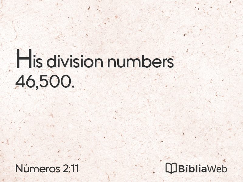 Números 2:11 em imagem para compartilhar