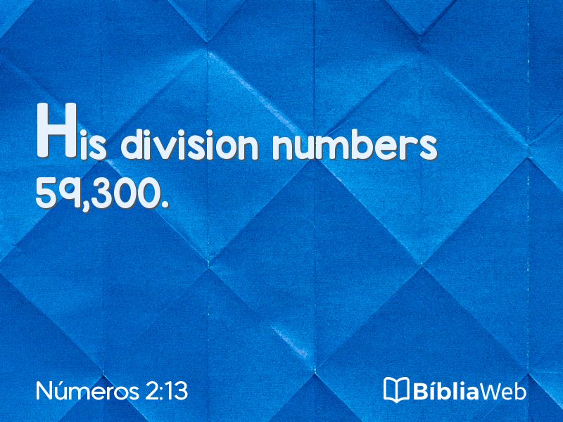 Números 2:13 em imagem para compartilhar