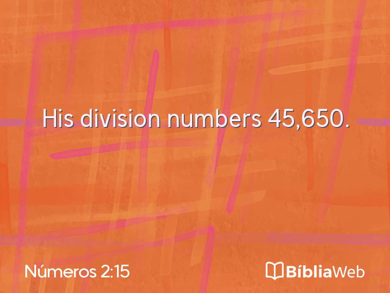 Números 2:15 em imagem para compartilhar
