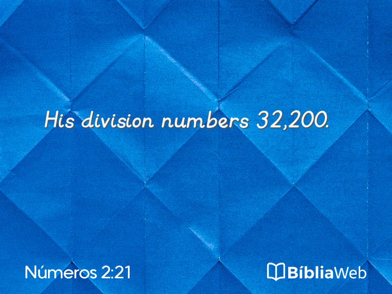 Números 2:21 em imagem para compartilhar